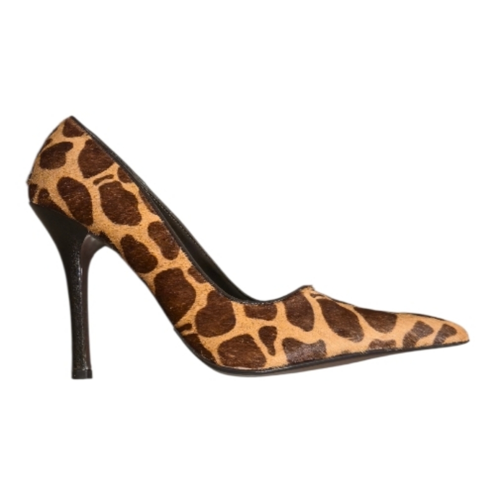 Aldo Verone Calf Hair Leopard Print Heels - Picture 3 of 5